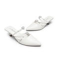 thumbnail image 5 of Women’s Elegant Pointed Toe Kitten Heel Mules With Rhinestone Accent, 5 of 8
