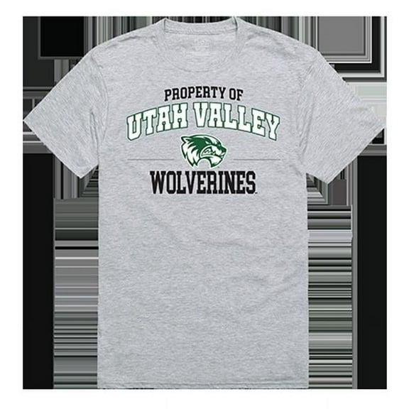W Republic Apparel 517-210-H08-03 Utah Valley University Property College Tee Shirt, Heather Grey - Large