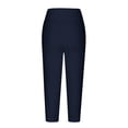 thumbnail image 3 of JUNWELL Elastic Waist Print Casual Pants Women Knee-Length Capris Loose Drawstring Joggers, 3 of 5