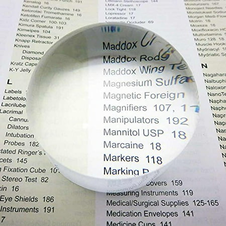 Amber Paperweight - MagniPros 4X Crystal Clear Paperweight Magnifying Glass Dome Magnifier with Polishing Pouch Ideal for Small Prints & Low Vision