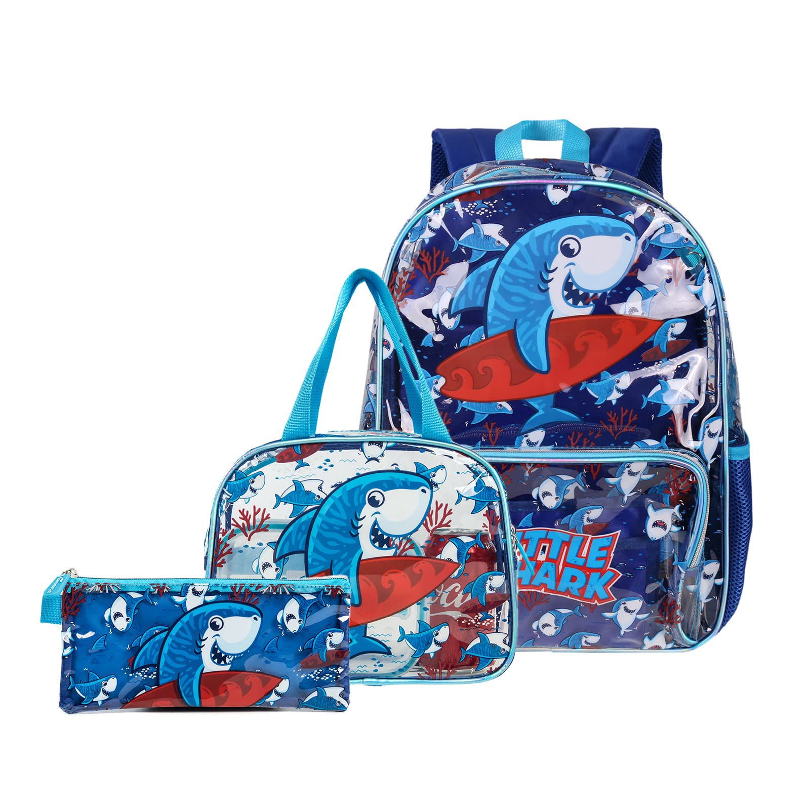 lvyH Clear Backpack for Girls Boys,3pcs See Through