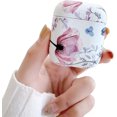 thumbnail image 1 of Compatible con AirPods 1 y 2 Funda para Mujeres y Niñas, Lindo Patrón Floral Carcasa Dura Protectora a Prueba de Golpes para AirPods 1 y 2 - Flor Rosa, 1 of 4