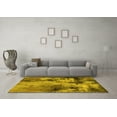 thumbnail image 3 of Ahgly Company Machine Washable Indoor Rectangle Oriental Yellow Industrial Area Rugs, 6' x 9', 3 of 4