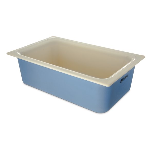 Carlisle CM1100C1402 Full Size Coldmaster Coolcheck Food Pan, 6" Deep, 15 qt Capacity, White/Blue