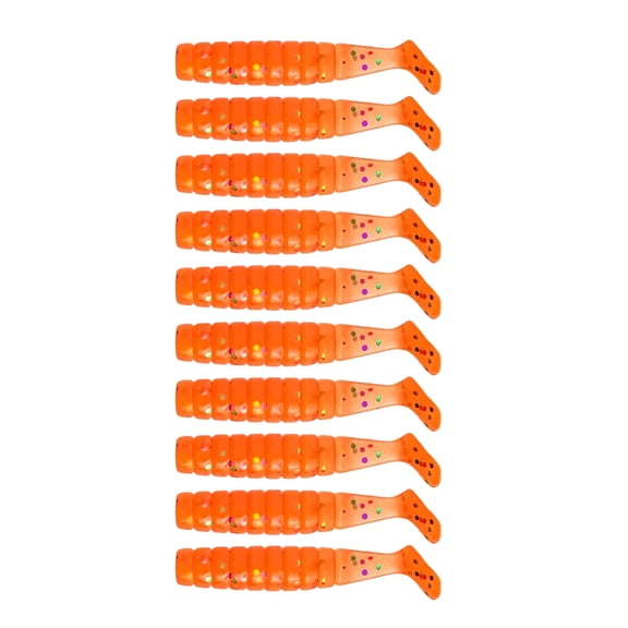 10Pcs Artificial Baits Fishing Lures Paddle Tail Swimbait for Trout Baits Lures