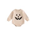 thumbnail image 1 of Gupgi Barboteuse Citrouille pour Bébés Filles Garçons, Combinaison Décontractée d'Halloween à Manches Longues, Automne, Barboteuse Courte pour Nourrisson, 1 of 9