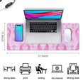 thumbnail image 5 of Long Mouse Pads for Desk,Pink Breast Cancer Desk Mats on Top Of Desks, Desk Mouse Pad Extra Large with 3mm Non-Slip Base and Stitched Edge for Gaming,Office,Work,Home 31.5x11.8in, 5 of 5