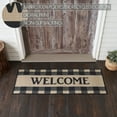 thumbnail image 4 of VHC Brands Black Check Welcome Indoor Rug Rect 17x48, Polyester Area Rug, Accent Rug, Floor Decor, Black Check Collection, Rectangle 17x48, Country Black, 4 of 6
