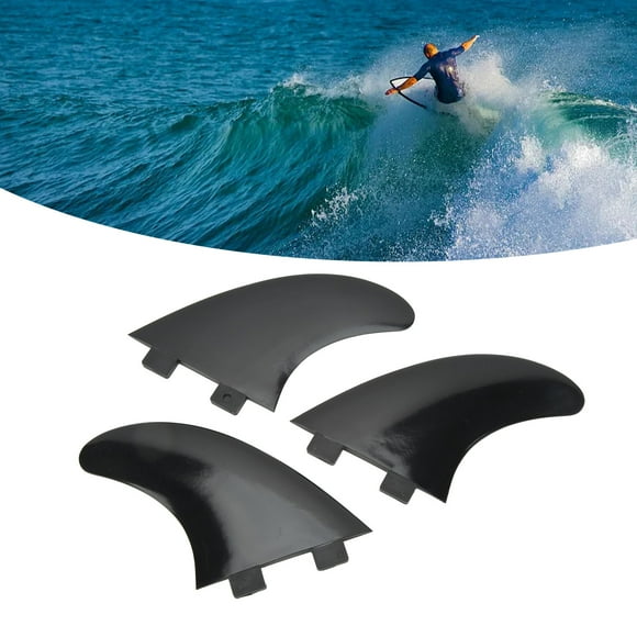 Tri Fin Set, PVC Replacement Portable Flexible Surfboard Fins Quick Release for Paddleboard