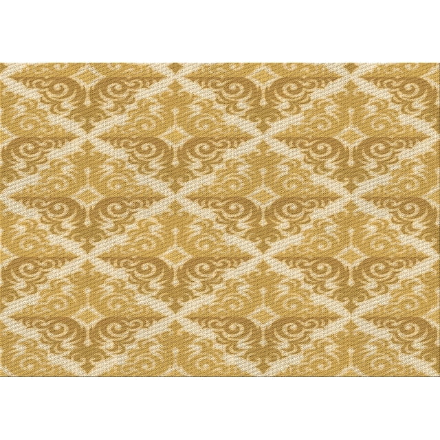 Ahgly Tapis Rectangulaire Lavable en Machine Intérieur Transitionnel Brun Cannelle, 7 Pieds x 9 Pieds