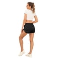 thumbnail image 5 of URATOT 2 Pack Cotton Yoga Short Women Summer Running Gym Sports Waistband Shorts with Pockets, 5 of 6