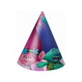 thumbnail image 1 of Trolls - Sombreros de Fiesta Diseño Personajes de Papeles - Packs de 6 (Rosa, Morado), 1 of 2
