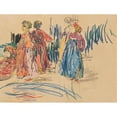 thumbnail image 2 of Filipp Malyavin 14x12 Black Ornate Wood Framed Double Matted Museum Art Print Titled: Children, 2 of 5