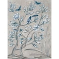 thumbnail image 2 of Purinton, Julia 19x24 White Modern Wood Framed Museum Art Print Titled - Shimmering Garden II Navy, 2 of 4