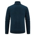 thumbnail image 6 of DHFJKG Mens Zip Up Sweaters Cardigan Jacket Solid Color Long Sleeve Stand Collar Knitwear Business Casual Dress Sweater Coat With Zipper Pockets Winter Soft Outerwear, 6 of 6