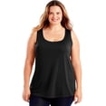 thumbnail image 1 of Just My Size Débardeur Femme Cool DRI Col Rond, 1X, Noir, 1 of 2