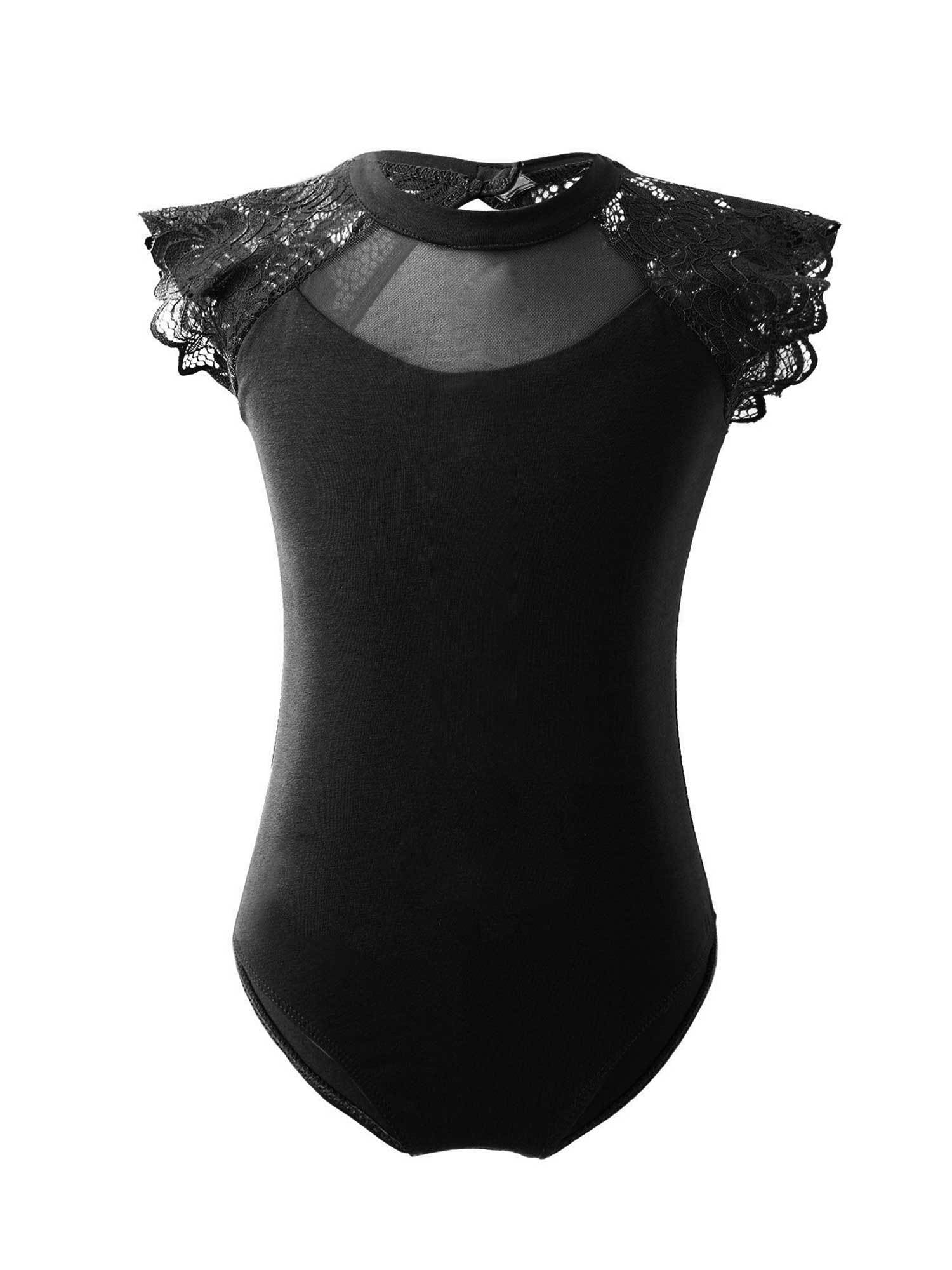 YEAHDOR Girls Ballet Gymnastics Leotard - Sleeveless Mesh Back Sport Bodysuit For Dance & Performance