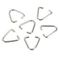 thumbnail image 4 of Uxcell 0.63 x 0.59 x 0.06 inch Pinch Clip Connector Triangle Open Jump Rings 304 Stainless Steel Silver Tone 80pcs, 4 of 6