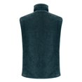 thumbnail image 4 of Women's Sleeveless Faux Fur Vest, Stand Collar Patchwork Jacket, Lightweight Fleece Vest with 3 Pockets, Casual Commute Vest, Button Front Vest Blackish Green L, 4 of 5