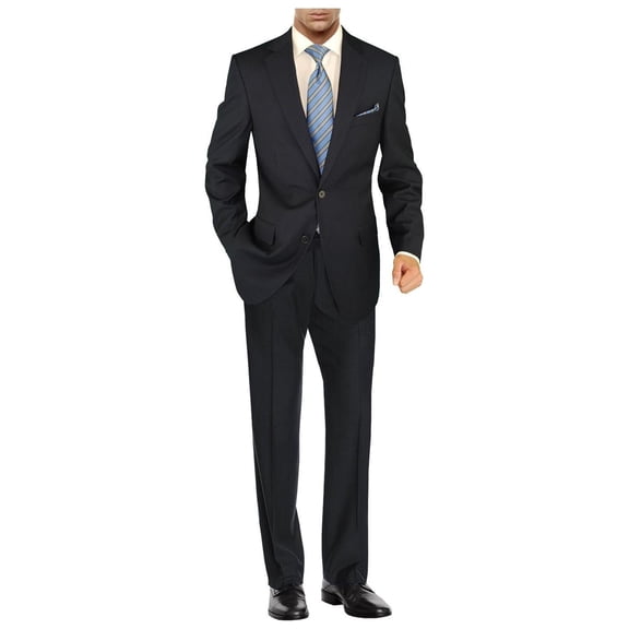 Mens Side Vent 2 Piece Dark Navy Modern Fit Suit Salvatore