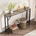 thumbnail image 4 of IdeaHouse 5.9" Narrow Console Table with Power Outlets, Compact Sofa Table with Storage, Sleek Design for Living Room, Entryway, Hallway, and Foyer (Grey), 4 of 7
