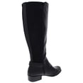 thumbnail image 2 of Alfani Womens Kallumm Wide Calf Faux Leather Riding Boots, Black Pu, Size 8.5, 2 of 2