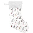 thumbnail image 1 of wonima02 Gray Christmas Tree Stocking 18 Inch Winter Snowflake Grey White Large Xmas Stockings for Family Holiday Christmas Party Decorations Gift 2 Pack, 1 of 1