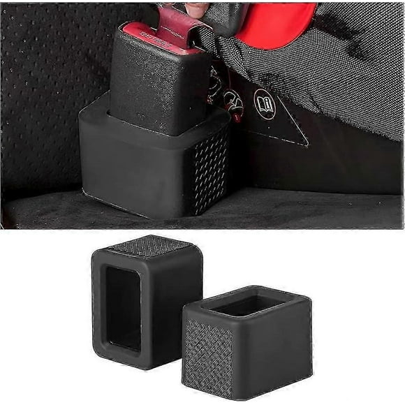 2Pcs Seat Belt Buckle Holder, Easy Access to The Buckles of Rear Seats, Silicone Seat Belt Buckle Booster Suitable for Kids