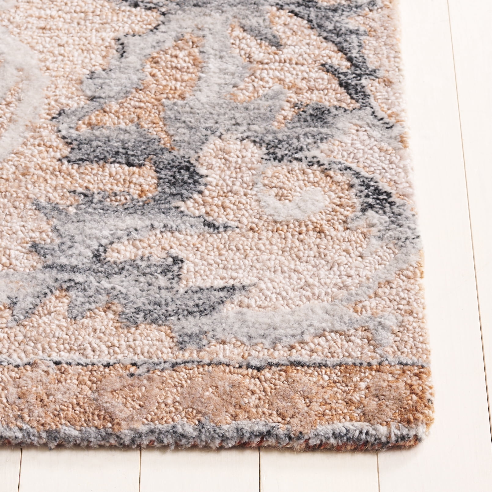 SAFAVIEH Anatolia Ellery Oriental Area Rug, Light Brown/Gray, 4' x 6'