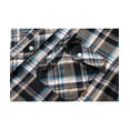thumbnail image 5 of SPEEDRUN Mens Flannel Plaid Shirts Casual Button Down Flannel Plaid Shackets for Men Long Sleeve Casual Plaid Jackets with Hoodie Navy Brown XL, 5 of 7