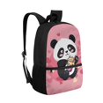 thumbnail image 2 of Uourmeti Rich Texture Backpack for Shopping Travel, 17 Inch Durable Fabric Daypack, Panda Bubble Tea, 2 of 6
