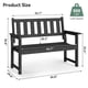 thumbnail image 2 of Banco Memorial ACUEL HDPE para 2 personas, resistente a la intemperie, para exteriores, negro, 2 of 6