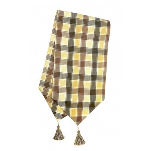 13 x 54 in. Ribbed Table Runner with Tassels, Tulip