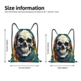 thumbnail image 5 of Yiaed Modern Hip-Hop Skull Print Drawstring Bags Drawstring Backpack Bulk String Back Pack Gym Sport Bag-Medium, 5 of 5