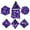 Purple, variant on Hollow Metal DND Dice Set - D4 D8 D10 D12 D20 (Gold),Adult