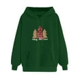 thumbnail image 5 of HAiming Women's Pullover Sweatshirts Christmas Printed Drawstring Long Sleeve Casual Loose Hoodie Tops with Pocket, 5 of 5