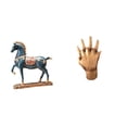 thumbnail image 1 of Figura de caballo, escultura de animal, estatua de caballo de resina coleccionable, adorno para centro de mesa, escultura de mano con intrincada artes, 1 of 8