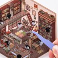 thumbnail image 4 of 4 Uds. De pegatinas de paisajismo 3D, escena en miniatura de dibujos animados, escena de cabina DIY, apilamiento y pegado, cuenta de mano, bonito regalo para chico, 4 of 6