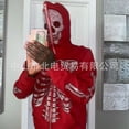 thumbnail image 2 of Sudadera con capucha y cremallera holgada con diseño de calavera y esqueleto de diamantes de imitación, estilo otoño e invierno, estilo Y2K, nueva de Europa y América, 2022, 2 of 5