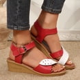 thumbnail image 1 of WILLBEST Sandalias De Cuña De Cuero De Moda De Verano Para Mujer, Cómodas Y Transpirables, Para Playa, 1 of 8