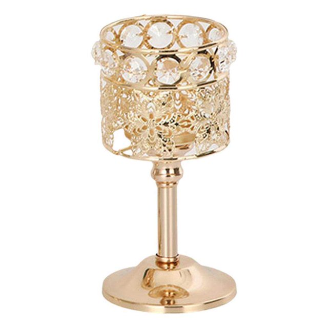 Langgg European Style Crystal Candle Holder Candlesticks for Dinner Wedding Party S