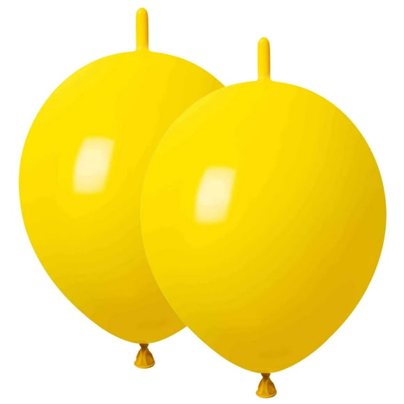 Globo ADIDO EVA Link de 12 pulgadas, látex amarillo, 80 unidades