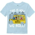 thumbnail image 3 of Sesame Street Little Boys' Toddler 3 Pack T-Shirt Bundle, Sky Blue/Red/Heather Grey, 5T, 3 of 4