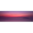 thumbnail image 2 of Frank, Assaf 32x13 Gold Ornate Wood Framed with Double Matting Museum Art Print Titled - Sunset over the sea, 2 of 4