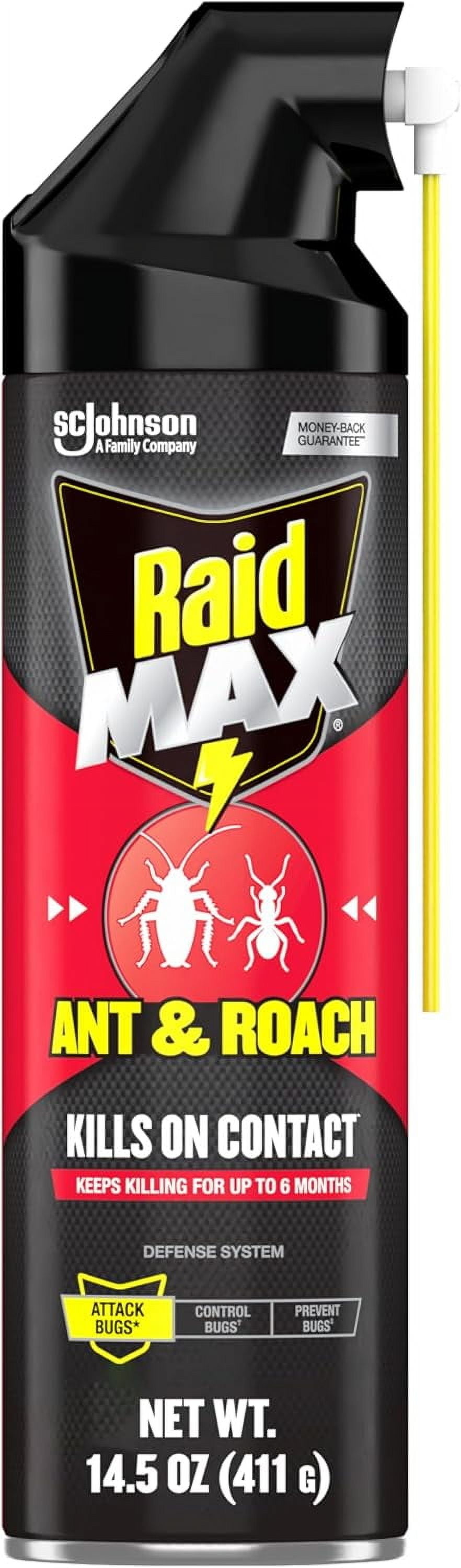 Raid Max Roach Insect Killer Aerosol Spray On Bugs - 14.5 Oz, 2 Pack