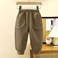 thumbnail image 6 of Diufon Toddler Boys Girls Corduroy Sweatpants Fall Winter Plush Thickened Warm Athletic Joggers Pants with Pockets, 6 of 10