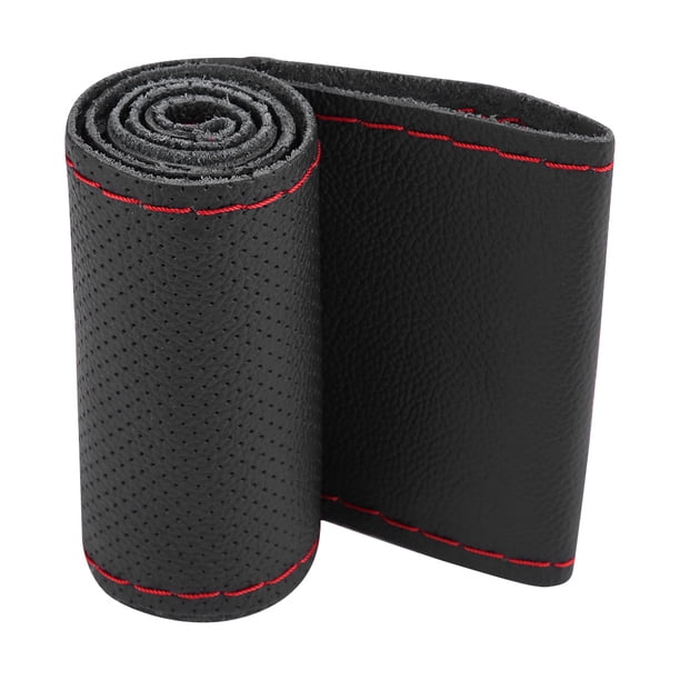 Funda para volante, 1 pieza, 37-38 cm, funda para volante de coche, funda de piel de vaca, construcción resistente