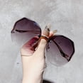 thumbnail image 4 of Gafas de sol de mujer de alta gama, de moda, de media montura, lisas, protección solar para exteriores, protección UV, gafas de sol de montura grande color ruborizadas, 4 of 5