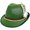 green, variant on Felt Trilby Fedora Hat Jazz Style Oktoberfest Festival Hat for Men 24x12.5x28.5cm
