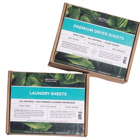 ZuGreen Premium & Natural Compostable Dryer Sheets Value Pack, Light Fresh Linen, 150 Count, 1 Pack